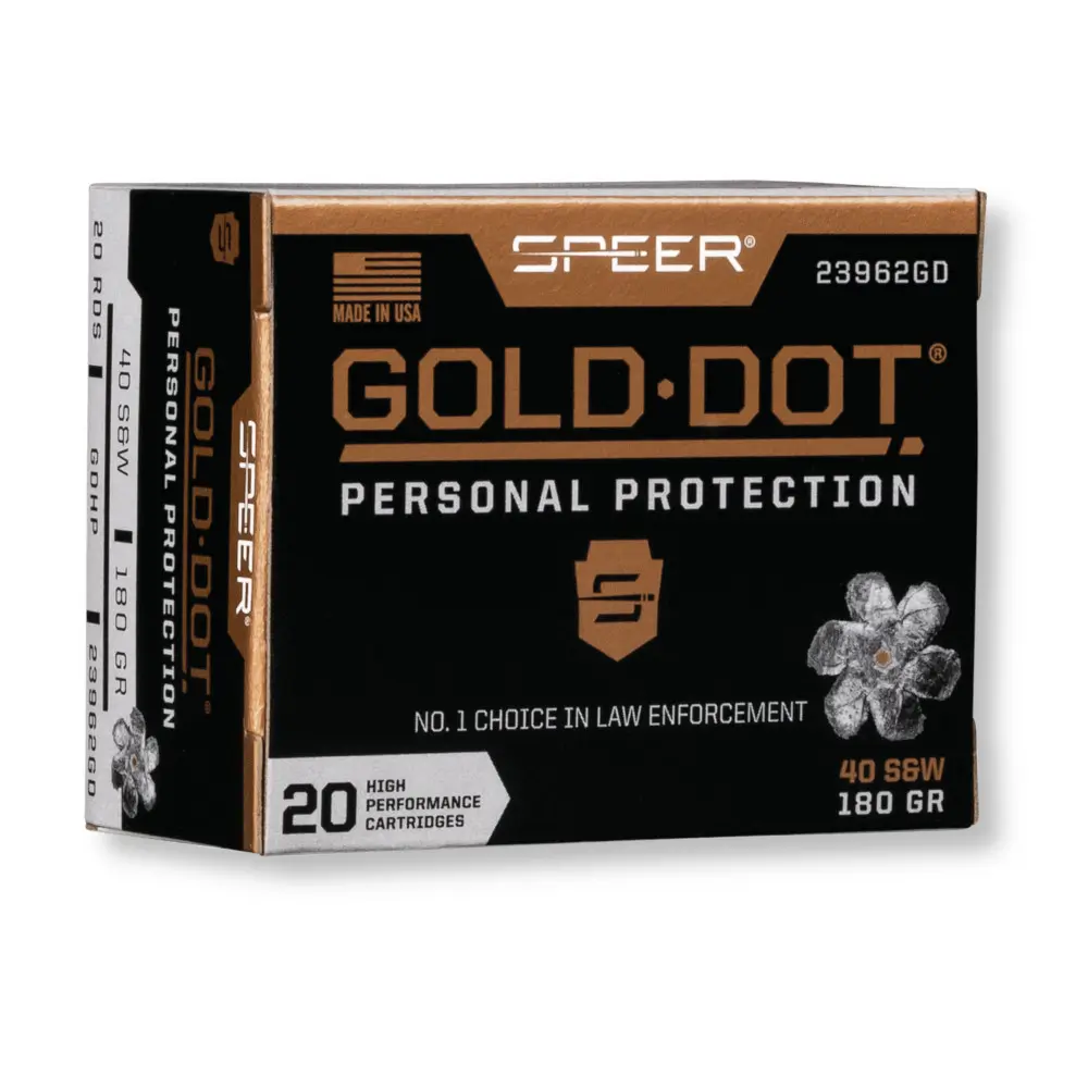 Speer Gold Dot 40 S&W 180gr JHP 23962GD Ammo For Sale 200 Rounds