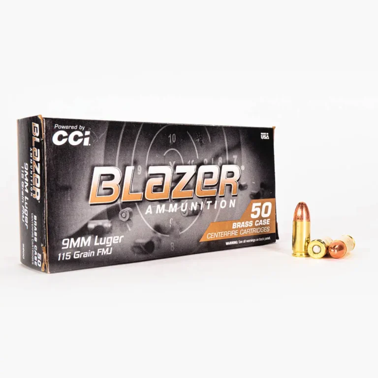 9mm Ammo For Sale - 115gr FMJ Blazer Brass - 1000 Rounds