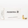 9mm Luger 147gr JHP Federal White Box 9MS Ammo Box Front with Rounds