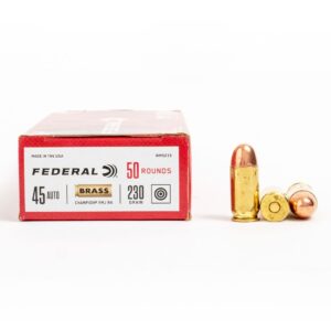 Federal WM5233 45 Auto 230 Grain FMJ Ammo Box Side