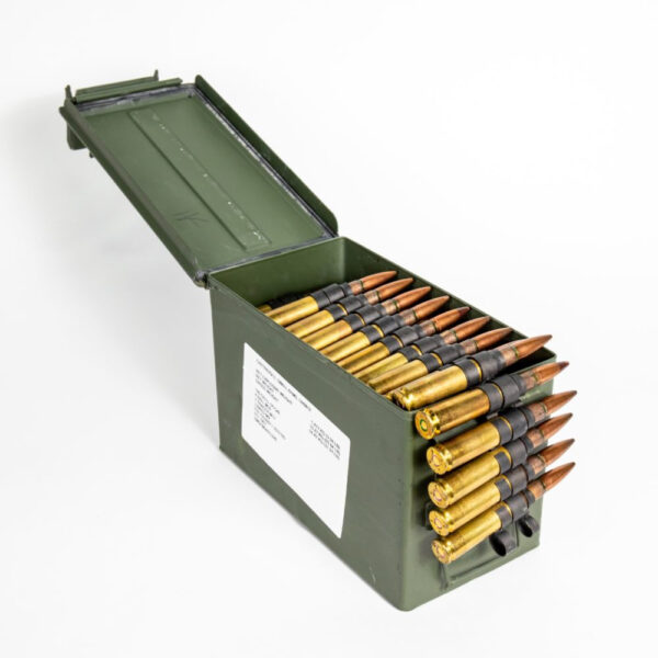 Federal XM33 XM17 50 BMG 690 Grain 4-1 Linked - Ammo Can Top with Linked Rounds