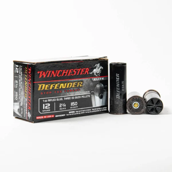 Winchester Defender S12PDX1 12 Guage 3 Pellet 00 Buck Shot Box Front