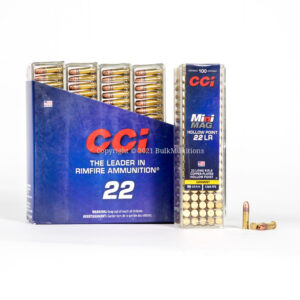 CCI Mini-Mag 0031 22 Long Rifle 36 Grain Copper Plated Hollow Point Sleeve Case