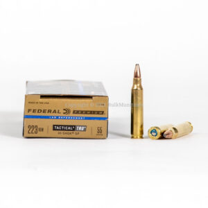 Federal Tactical TRU T223A 223 Remington 55 Grain HI-SHOK SP Ammo Box Side