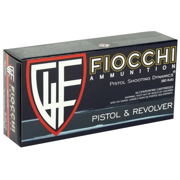 380 Auto - 90 gr JHP - Fiocchi (380APHP) - 1000 Rounds