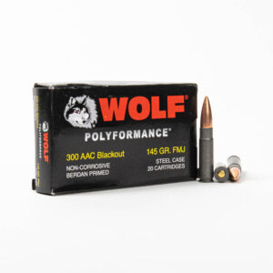 Wolf Polyformance 300 AAC Blackout 145 Grain FMJ Box Front