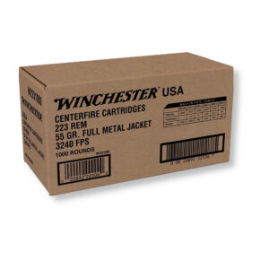 223 Rem 55 gr FMJ Winchester W2231000 1000 Ammo Bulk Pack