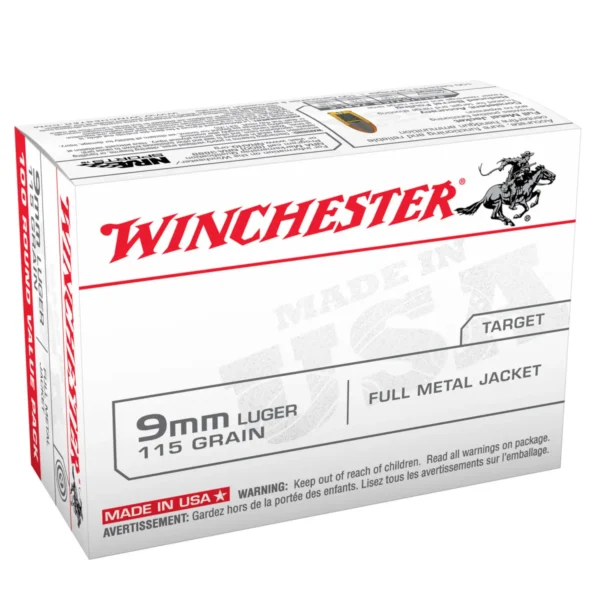 9mm - 115 gr FMJ - Winchester USA (USA9MMVP) - 1000 Rounds