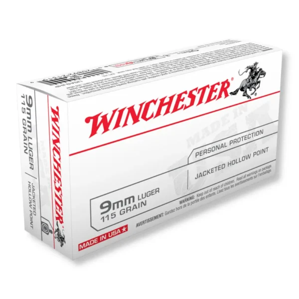9mm 115 gr JHP Winchester USA USA9JHP Ammo Box