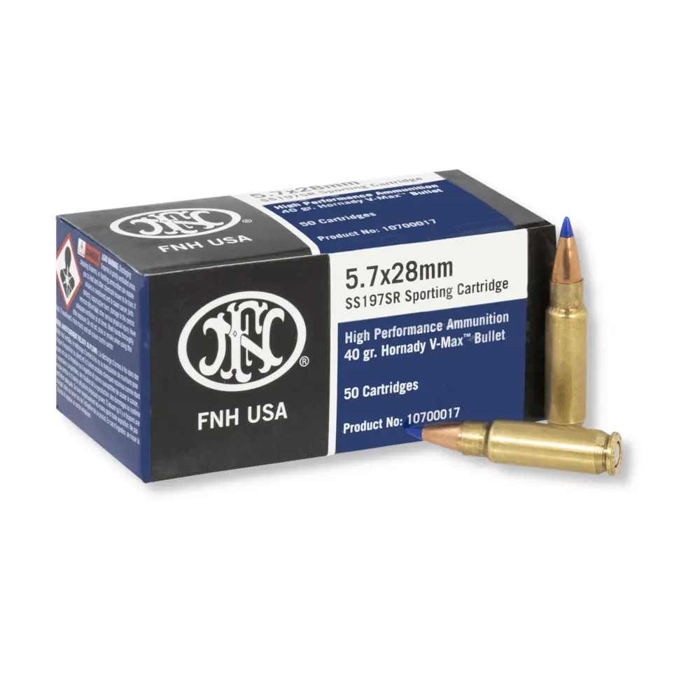 Bulk FN 5.7x28mm 40gr V-Max SS197SR Ammo - 500 Rounds