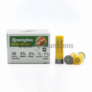 20 Ga - 2.75" 7/8 oz #7.5 Shot - Remington Gun Club (20239) - 250 Rounds