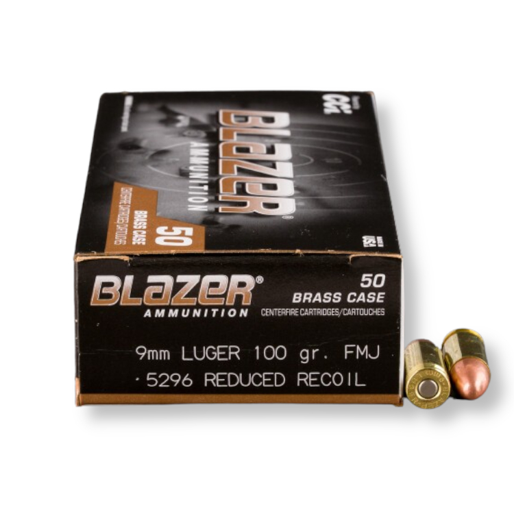9mm Luger 100gr FMJ Brass – 1000rd