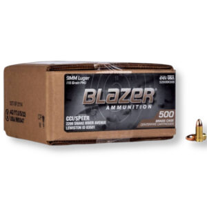 Blazer Brass 5200BK500 9mm Luger 115 Grain FMJ Ammo