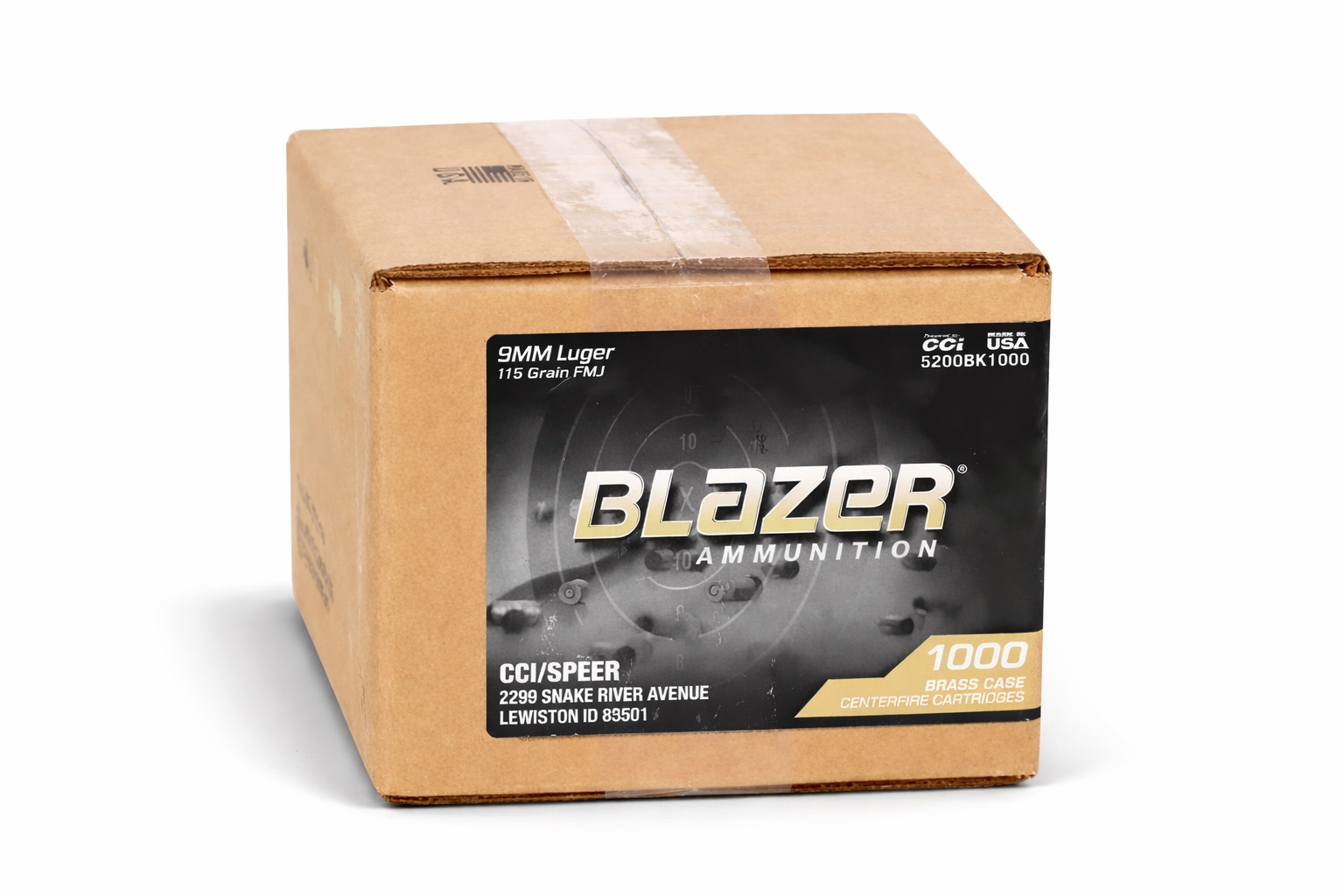 9mm Luger 115gr FMJ Brass – 1000rd