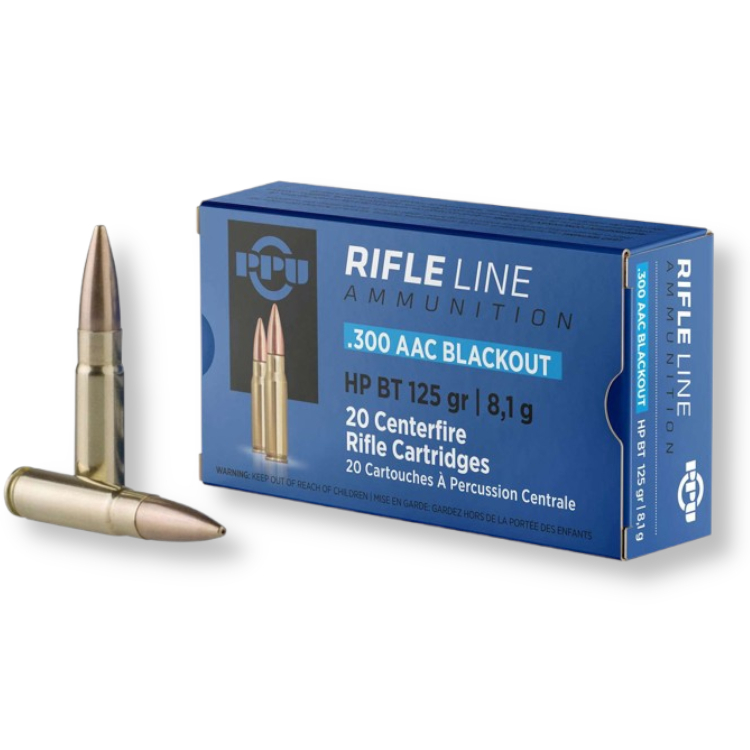PPU PP300BH 300 Blackout 125 Grain HP-BT Ammo