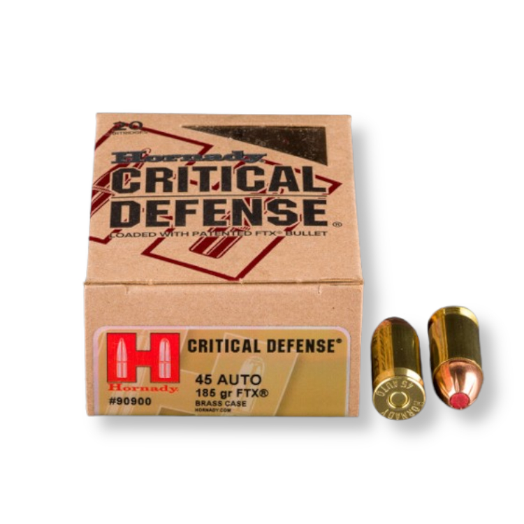 Hornady Critical Defense 90900 45 ACP 185 Grain FTX Ammo