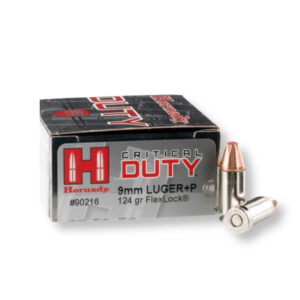 Hornady Critical Duty 9mm + P 124 Grain FlexLock Ammo