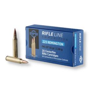 PPU PP223F1 223 Rem 55 Grain FMJ-BT Ammo