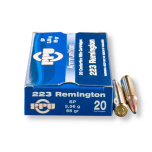 PPU PP223S 223 Rem 55 Grain SP Ammo
