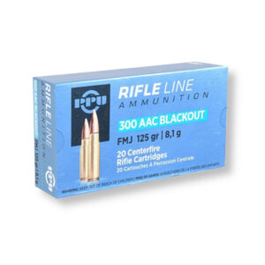 PPU PP300BF 300 AAC Blackout 125 Grain FMJ Ammo