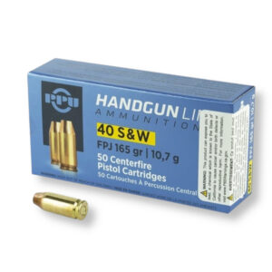 PPU PPH40F 40 S&W 165 Grain FPJ Ammo