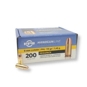 PPU PPH9F1M 9mm 115 Grain FMJ Ammo