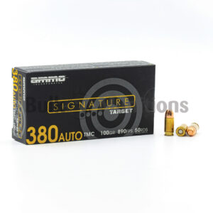 Ammo Inc 380100TMC - 1000 380 Auto 100 Grain TMC Ammo