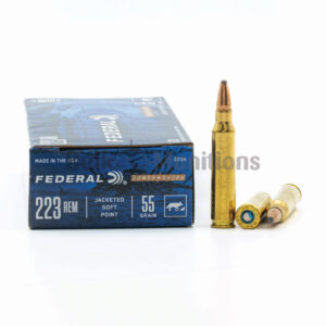 Federal Power-Shok 223A 223 Rem 55 Grain JSP Ammo