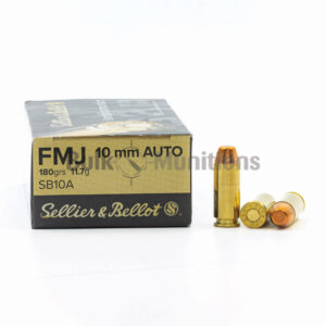 10mm Auto - 180 gr FMJ - Sellier Bellot (SB10A) - 1000 Rounds
