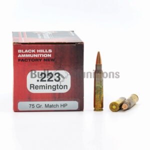 223 Rem - 75 gr Heavy Match HP - Black Hills (D223N6) - 500 Rounds