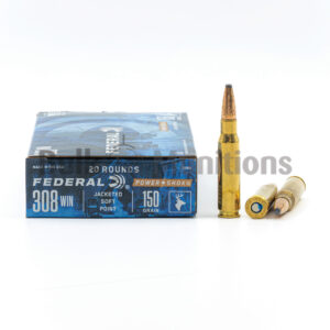 308 Win - 150 gr JSP - Federal Power-Shok (308A) - 200 Rounds