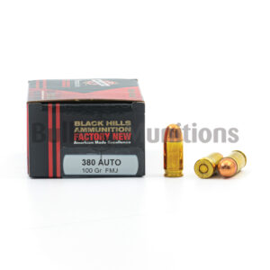 380 Auto - 100 gr FMJ - Black Hills (D380N320) - 500 Rounds