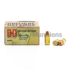 380 Auto - 90 gr FTX - Hornady Critical Defense (90080) - 250 Rounds