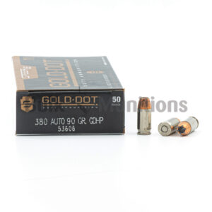 380 Auto - 90 gr JHP - Speer Gold Dot (53606) - 1000 Rounds