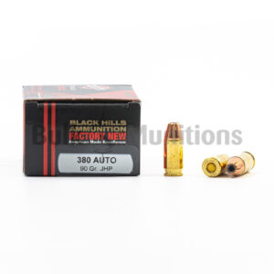 380 Auto - 90 gr JHP - Black Hills (D380N120) - 500 Rounds