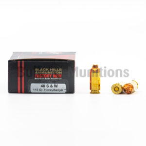 40 SW - 115 gr HoneyBadger Solid Copper - Black Hills (D40N720) - 500 Rounds