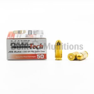 45 ACP - 230 gr FMJ - MAXXTech (PTGB45B) - 500 Rounds