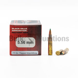 5.56x45mm - 77 gr Tipped MatchKing - Black Hills (D556N19) - 500 Rounds - FREE SHIPPING!