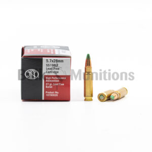 5.7x28mm - 27 gr HP - Lead Free - FN Herstal (SS198LF) - 500 Rounds