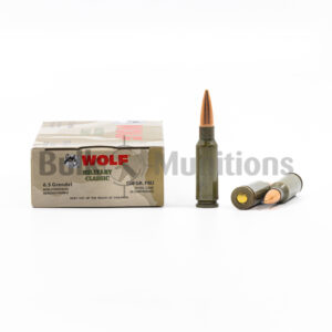 6.5 Grendel - 100 gr FMJ - Wolf Mil Steel Case - 500 Rounds