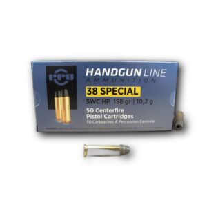 PPU PPH38SH 38 Special 158 grain SWC-HP ammo