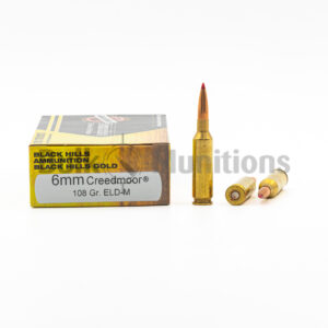 6mm Creedmoor - 108 gr ELD-M - Black Hills (1C6MMCREEDMOORBHGN2) - 100 Rounds