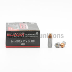9mm - 115 gr FMJ - Blazer Aluminum (3509) - 1000 Rounds