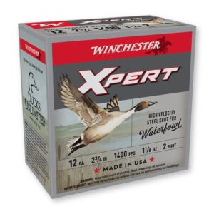 12 Ga - 2.75" 1-1/8 oz #2 Steel Shot - Winchester Xpert (WEX12H2) - 250 Rounds