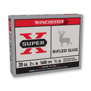 Winchester Super-X X20RSM5 20 Gauge 2.75 Inch 3/4 oz Rifled Slug HP Ammo