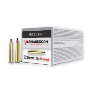 Nosler Varmageddon 41132 22 Hornet 35 Grain Flat Base Tipped Ammo