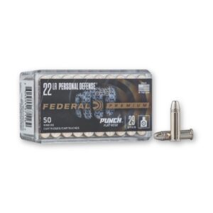 Federal Punch PD22L1 22 LR 29 Grain Flat Nose Personal Defense Ammo
