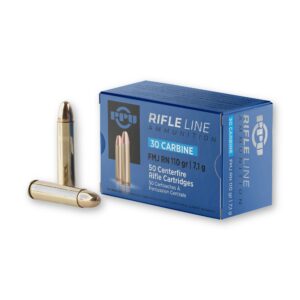 PPU PP30F 30 Carbine 110 Grain FMJ RN Ammo