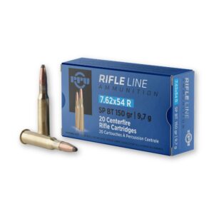 PPU PP76254S 7.62x54R 150 Grain Soft Point Boat Tail Ammo