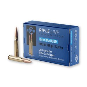 PPU PP8F 8mm Mauser 198 Grain FMJ Boat Tail Ammo